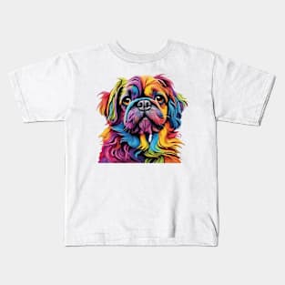 Colorful beautiful dog Kids T-Shirt